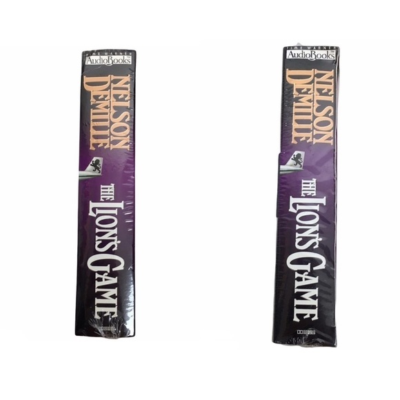 VINTAGE Audiobooks Books on Tape The Lion’s Game Tom Clancy Rainbow Six Set of 2 - Picture 4 of 16